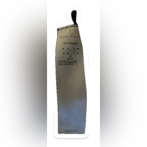 RICK OWENS • GLITTER F/W 17 • BLK  ASYMMETRICAL CARDIGAN • MED - Picture 4 of 5